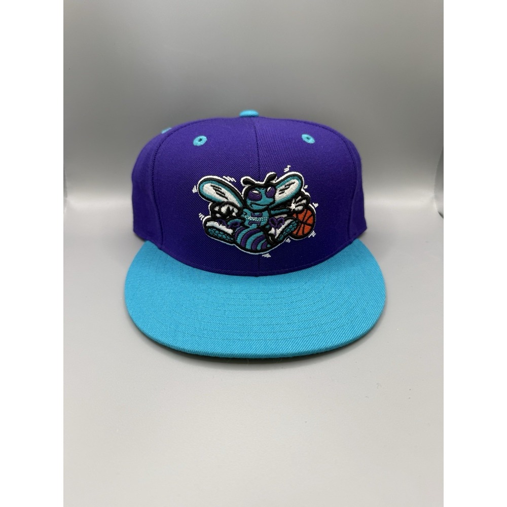 Charlotte Hornets Mitchell & Ness Hardwood Classics Hugo Retro Fitted Hat 7 1/4